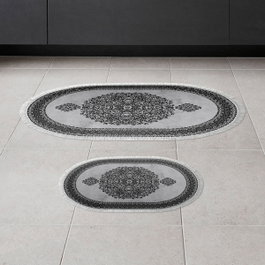 Mijölnir Juego de alfombras de baño Gris (2 piezas)